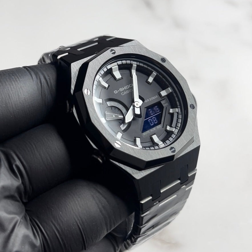 12 SIDED CASIOAK BLACK - G SHOCK GA 2100