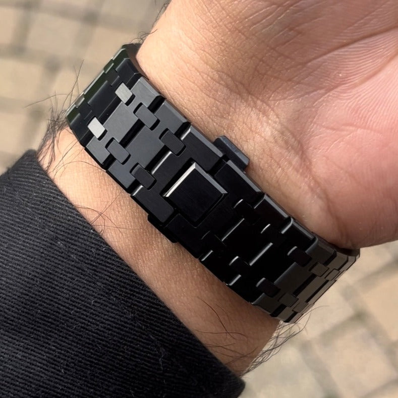 CASIOAK TIFFANY BLUE DETAIL WITH BLACK STEEL - GA 2100